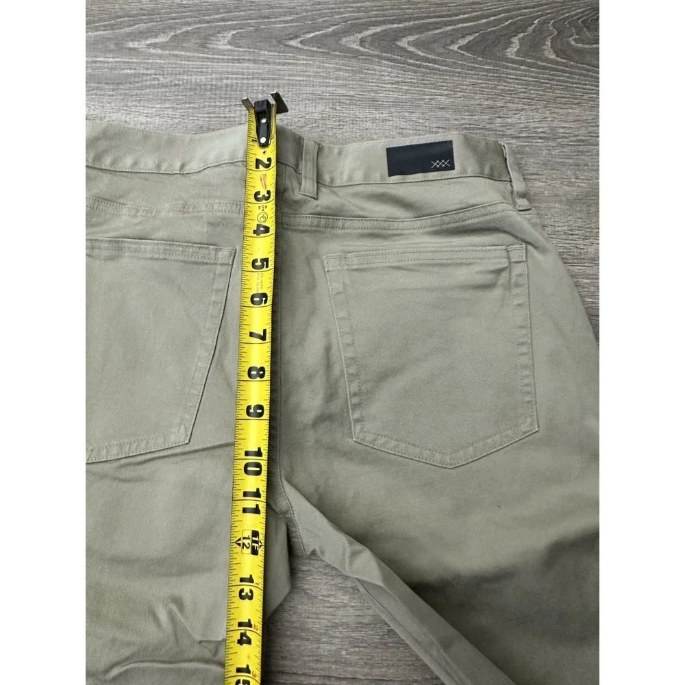 Rhone Pants Mens Tan Slim Straight Khaki Everyday Twill 5 Pocket Stretch 28 x 33